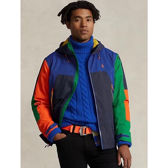 Polo Ralph Lauren Other - Polo Ralph Lauren Eastland Colorblock Water Resistant Hooded Jacket Sz XL